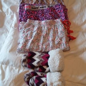 Pajamas and slippers